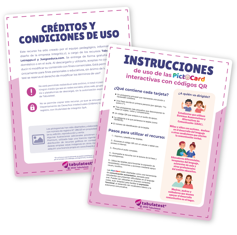 PICTOCARD uso