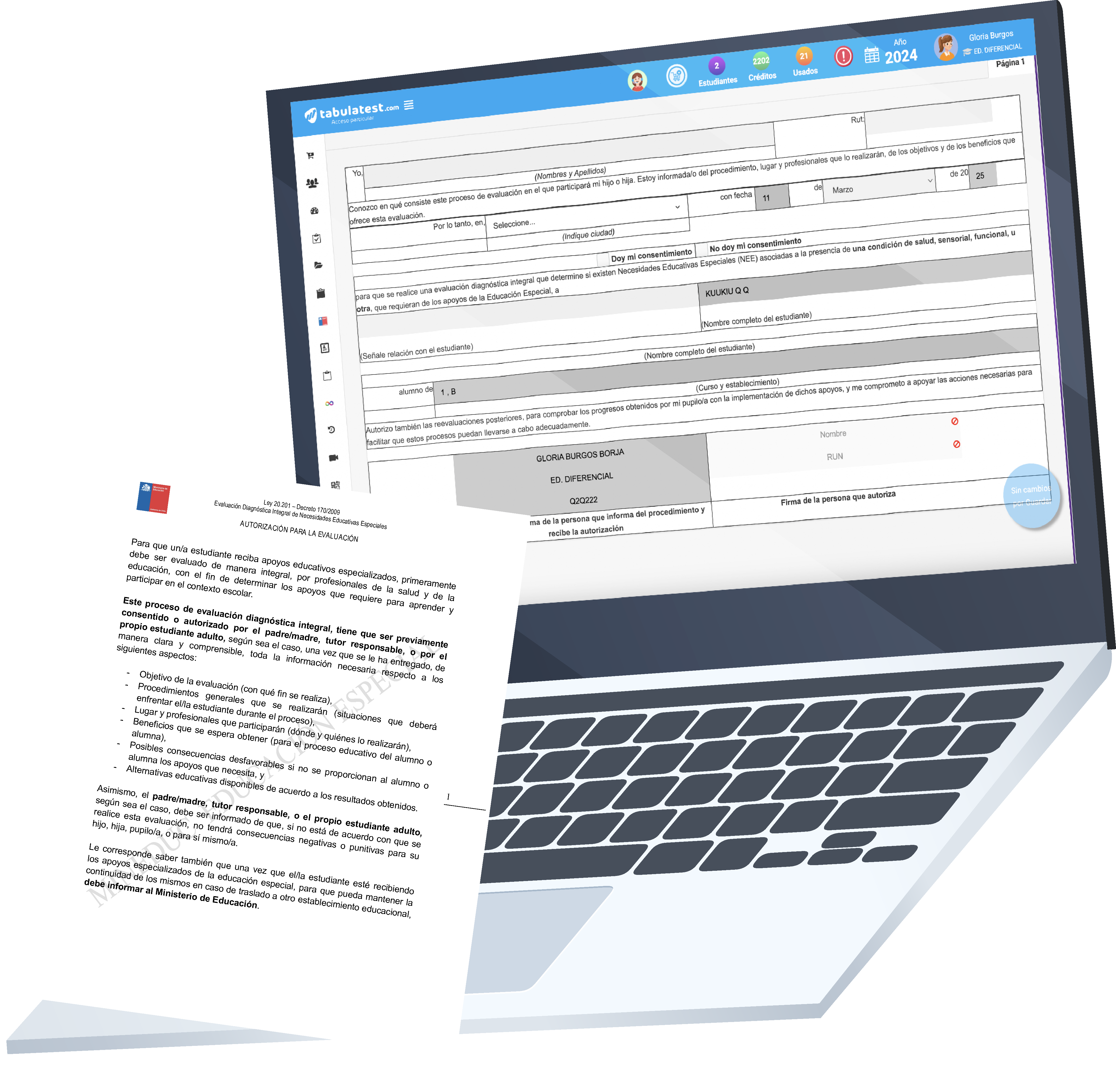 Documento de autorización familiar digital