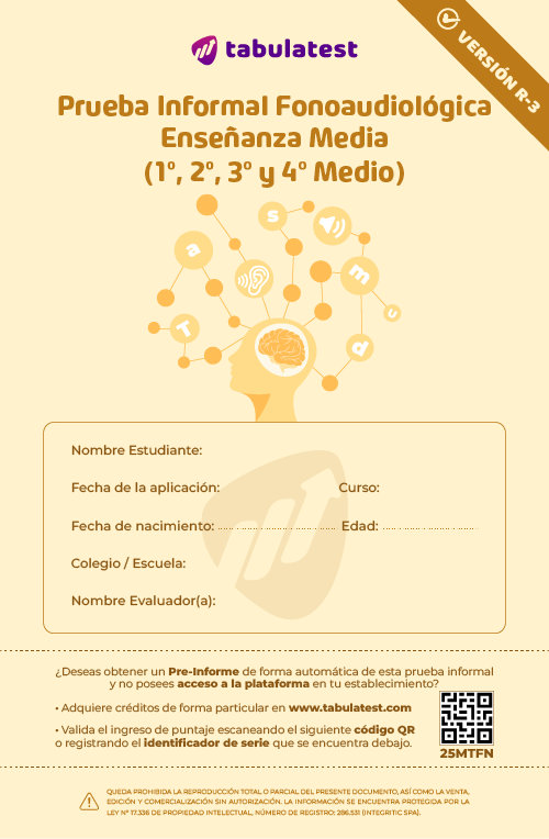 Prueba 1º, 2º, 3º y 4º Medio Fonoaudiológica